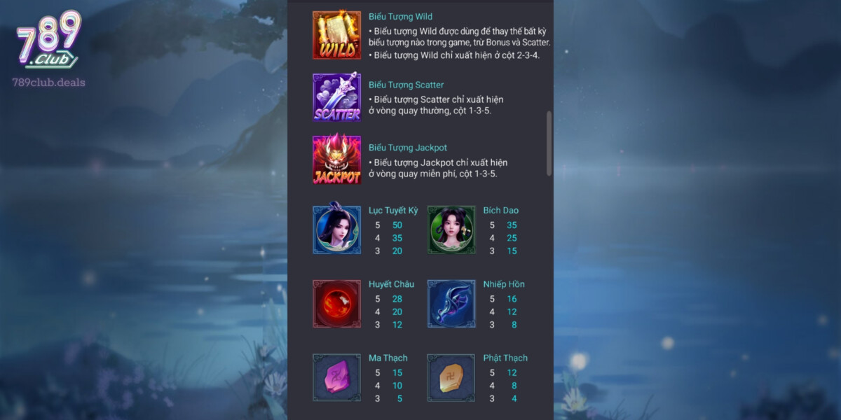 Các Biểu Tượng Đặc Biệt Của Tru Tiên Tại 789Club